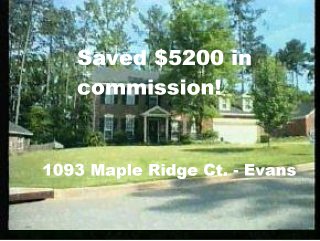 1093 Maple Ridge Ct. - Evans - Saved $5200 in commission!